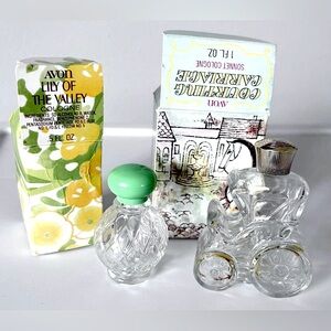 Rare! 1973 Vintage Avon Bottles w/Boxes: Lily of the Valley & Courting Carriage
